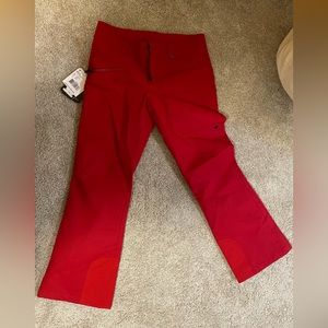 NWT Women’s Obermeyer 4 Short Red Snow Pants